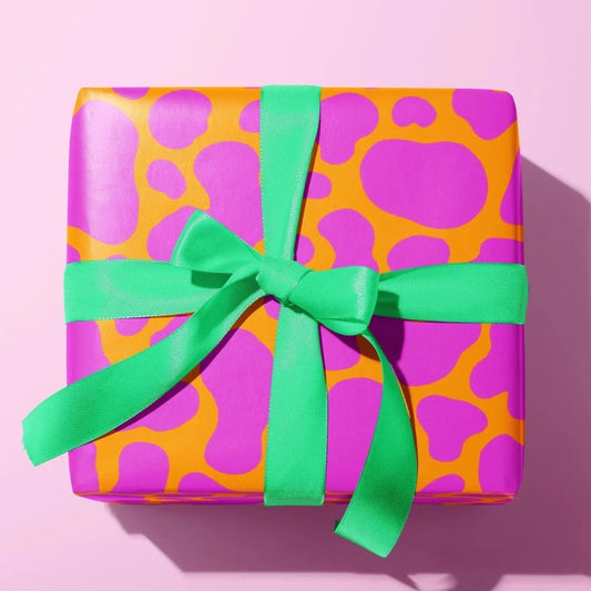 Pink Cow Print Birthday Wrapping Paper – Sprinkle Club